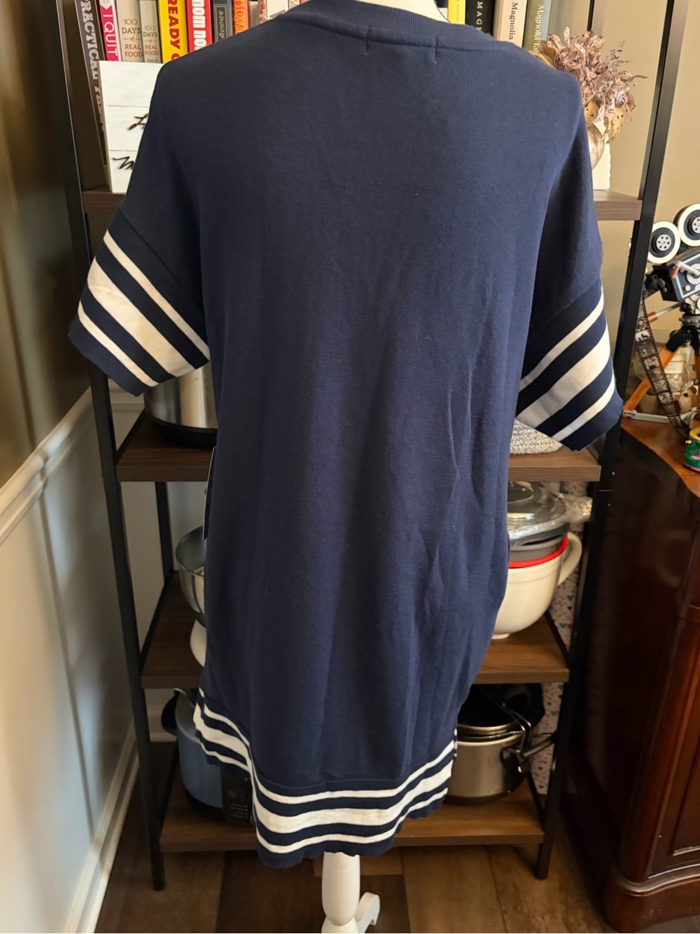 New Penn State Navy Blue Striped Tee Dress - Picture 4 of 8